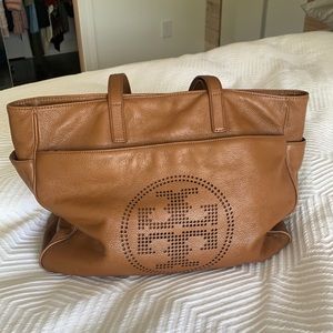 Brown Leather Tory Burch Tote